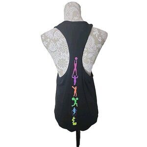 Sorock Shop graphic tank Womens Black With Girl Sport Top Large Sports